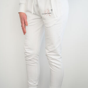 Platinum Aloré white jogger sweat pants - 38% OFF