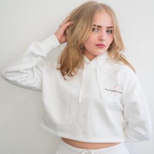 Platinum Aloré White Cropped Hoodie - 38% OFF